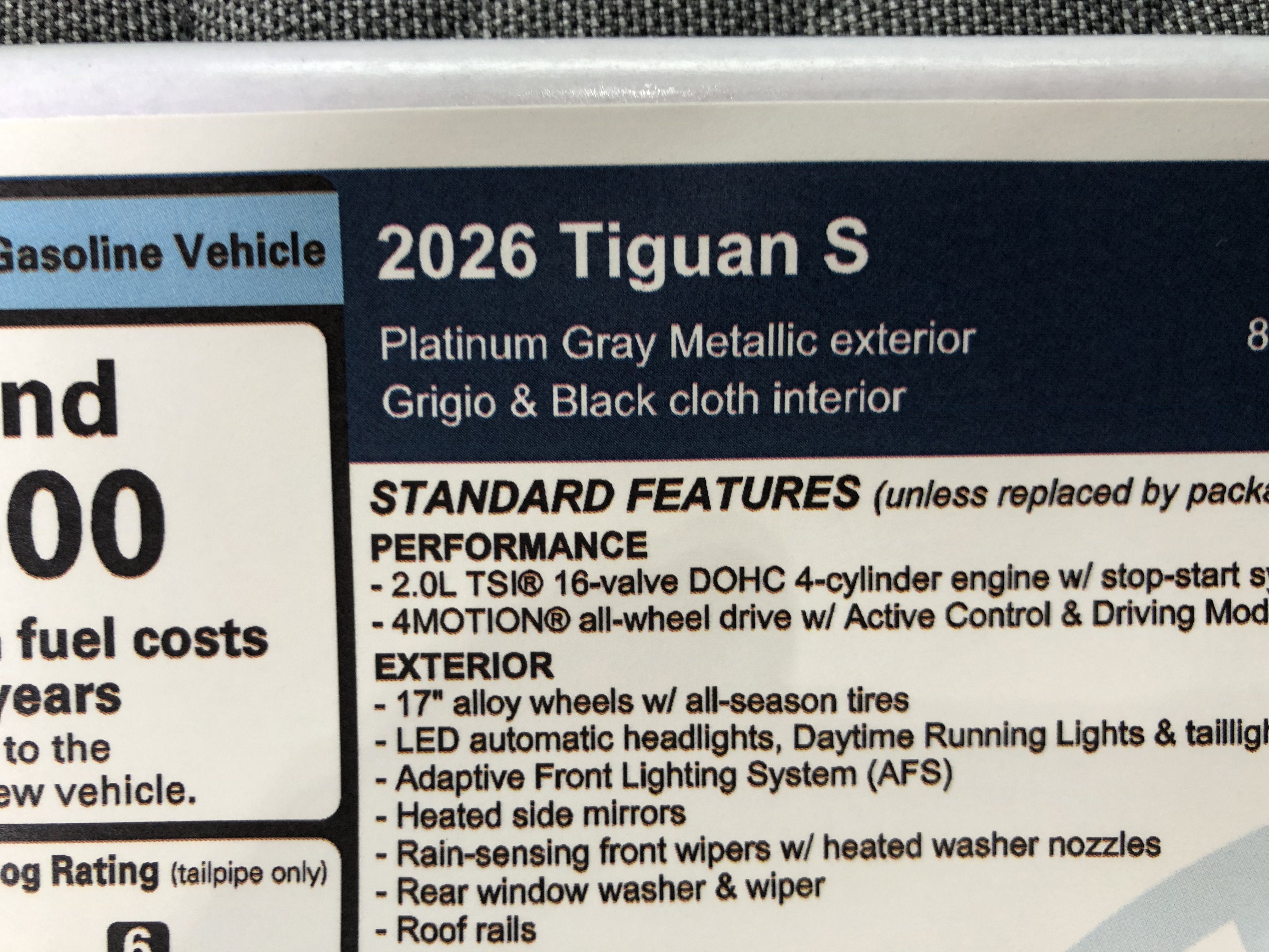 2026 Volkswagen Tiguan S