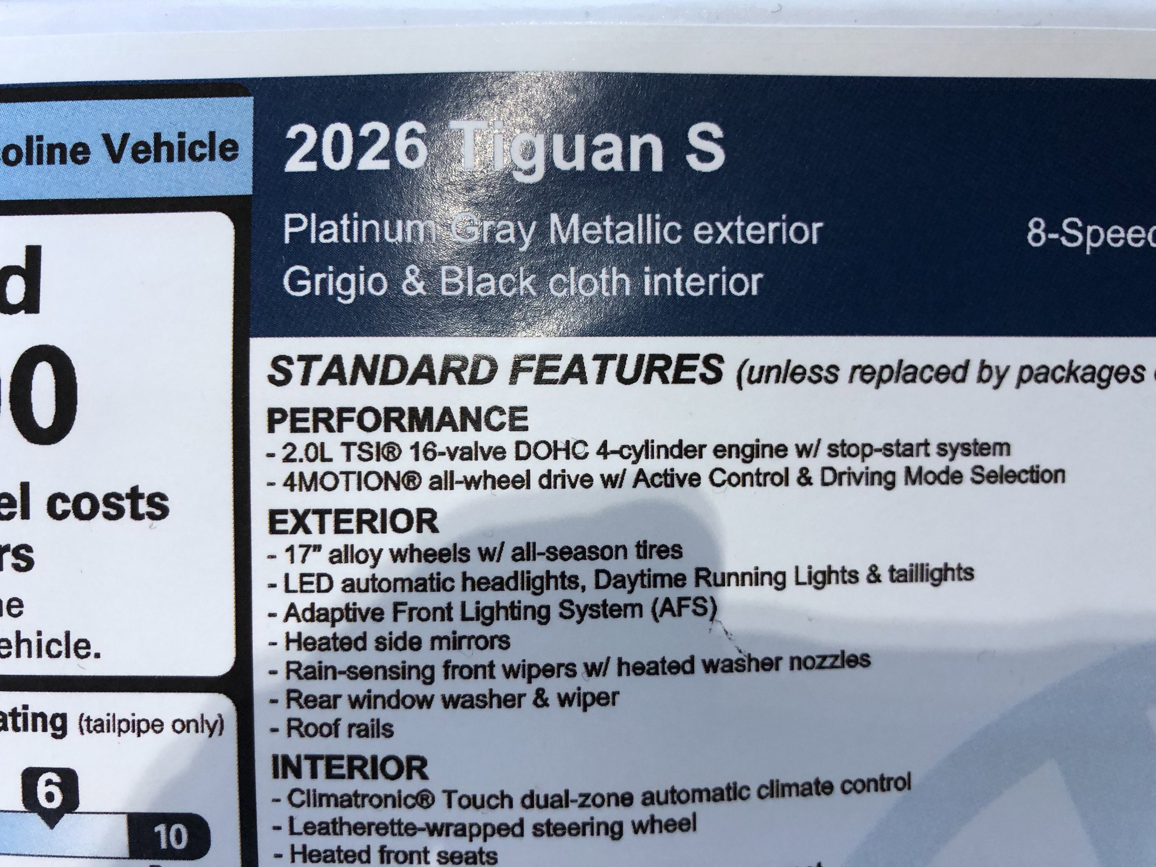 2026 Volkswagen Tiguan S