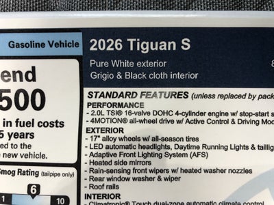 2026 Volkswagen Tiguan S