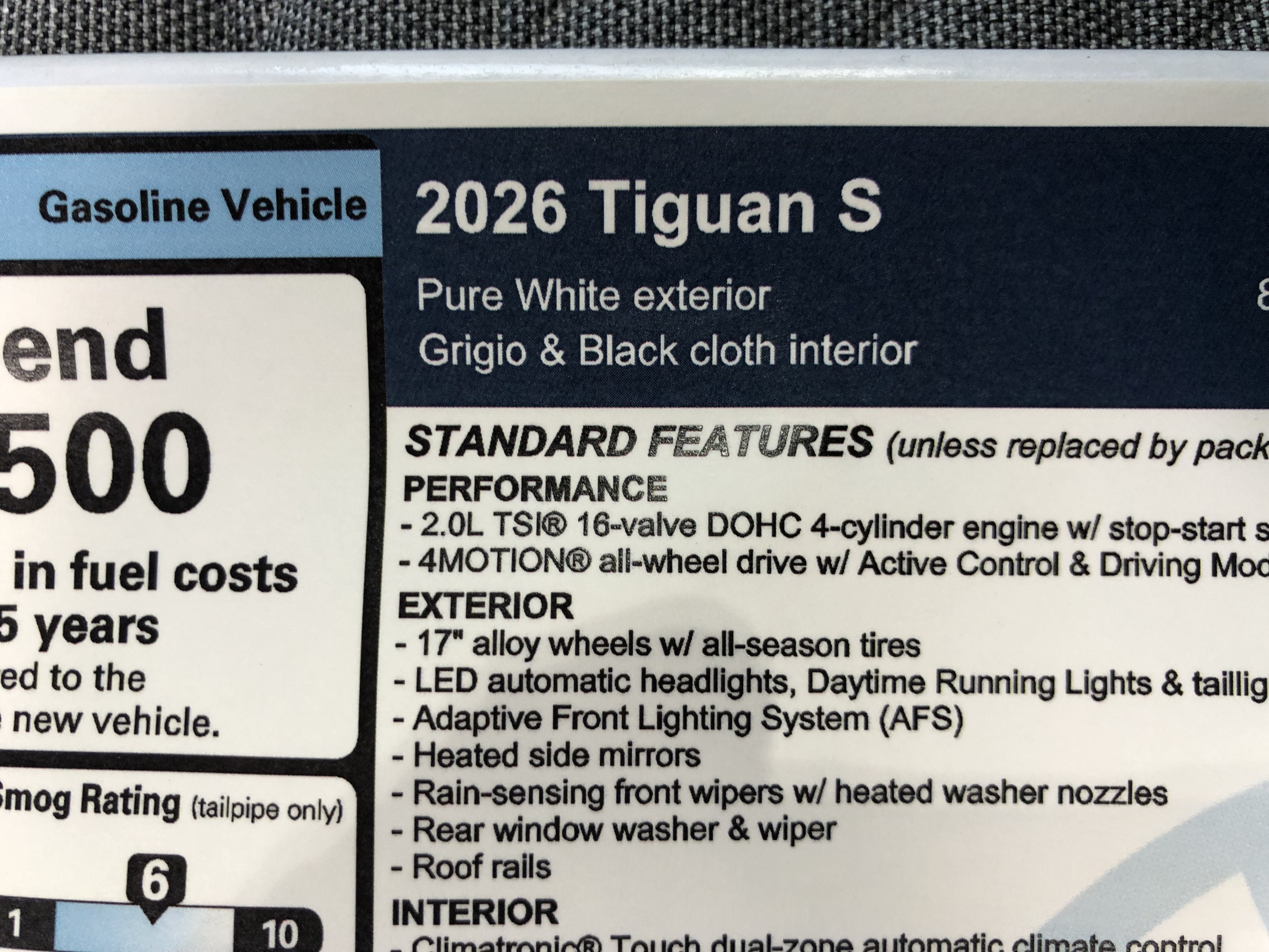 2026 Volkswagen Tiguan S