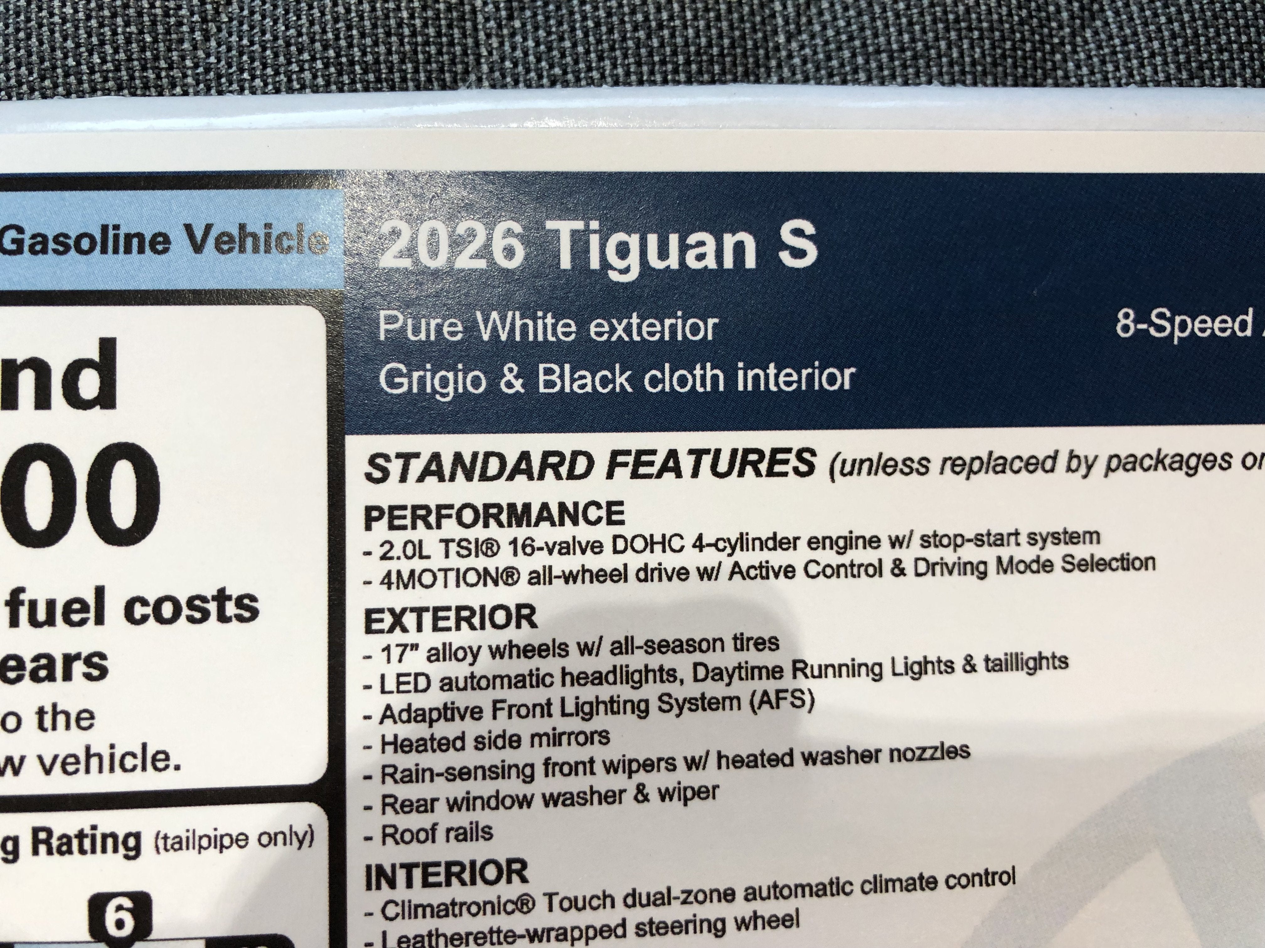 2026 Volkswagen Tiguan S
