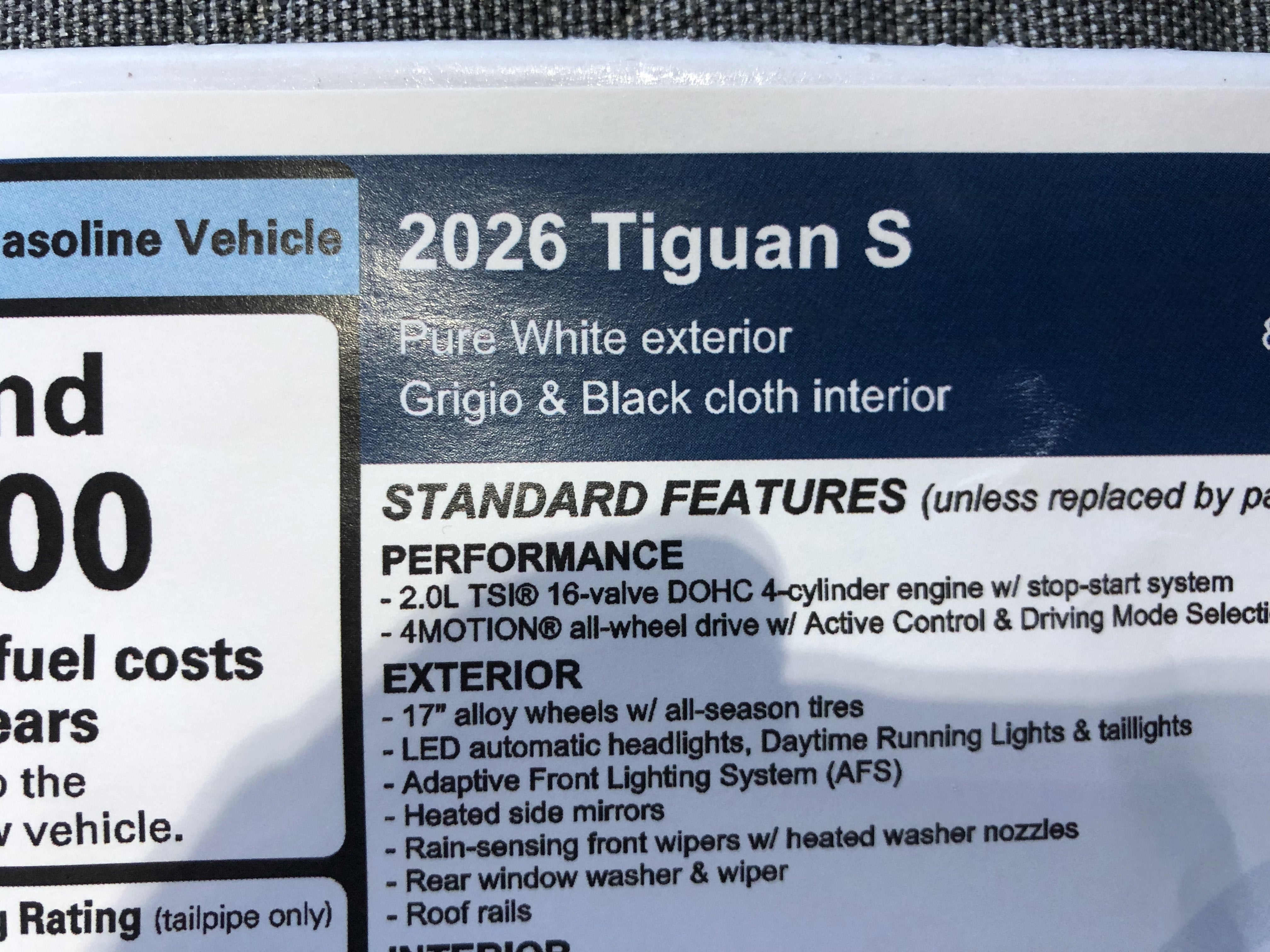 2026 Volkswagen Tiguan S