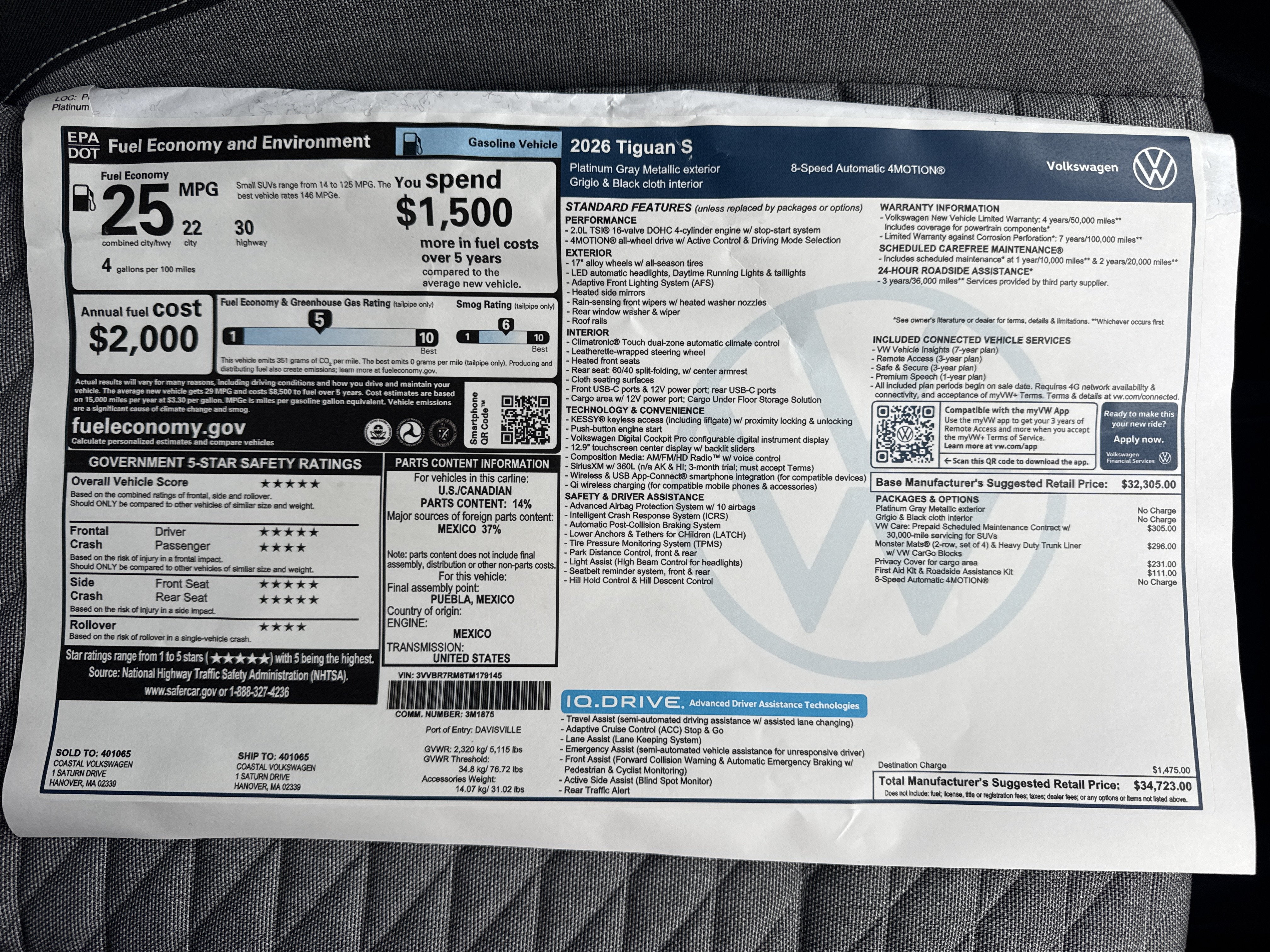 2026 Volkswagen Tiguan S