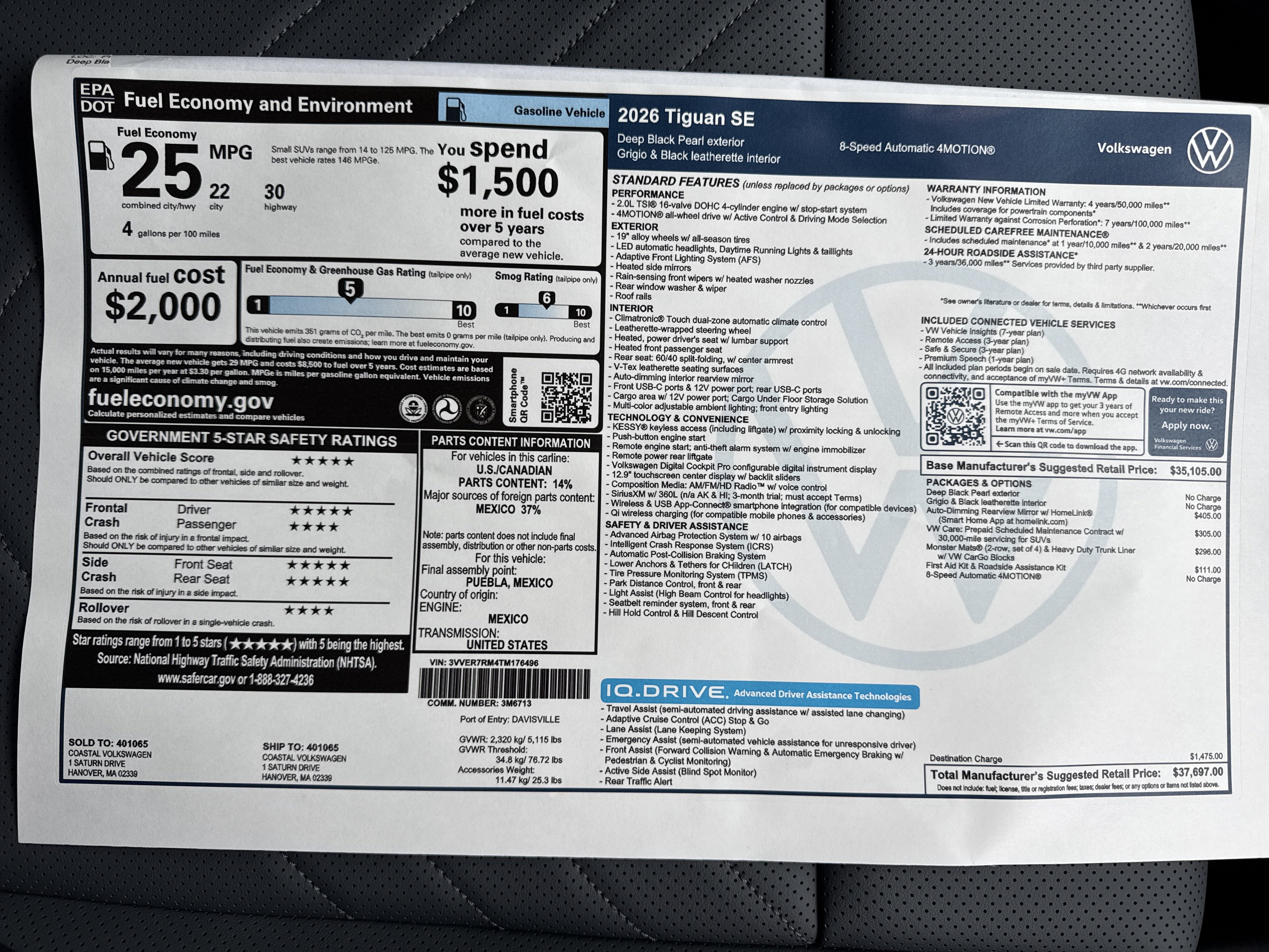 2026 Volkswagen Tiguan SE