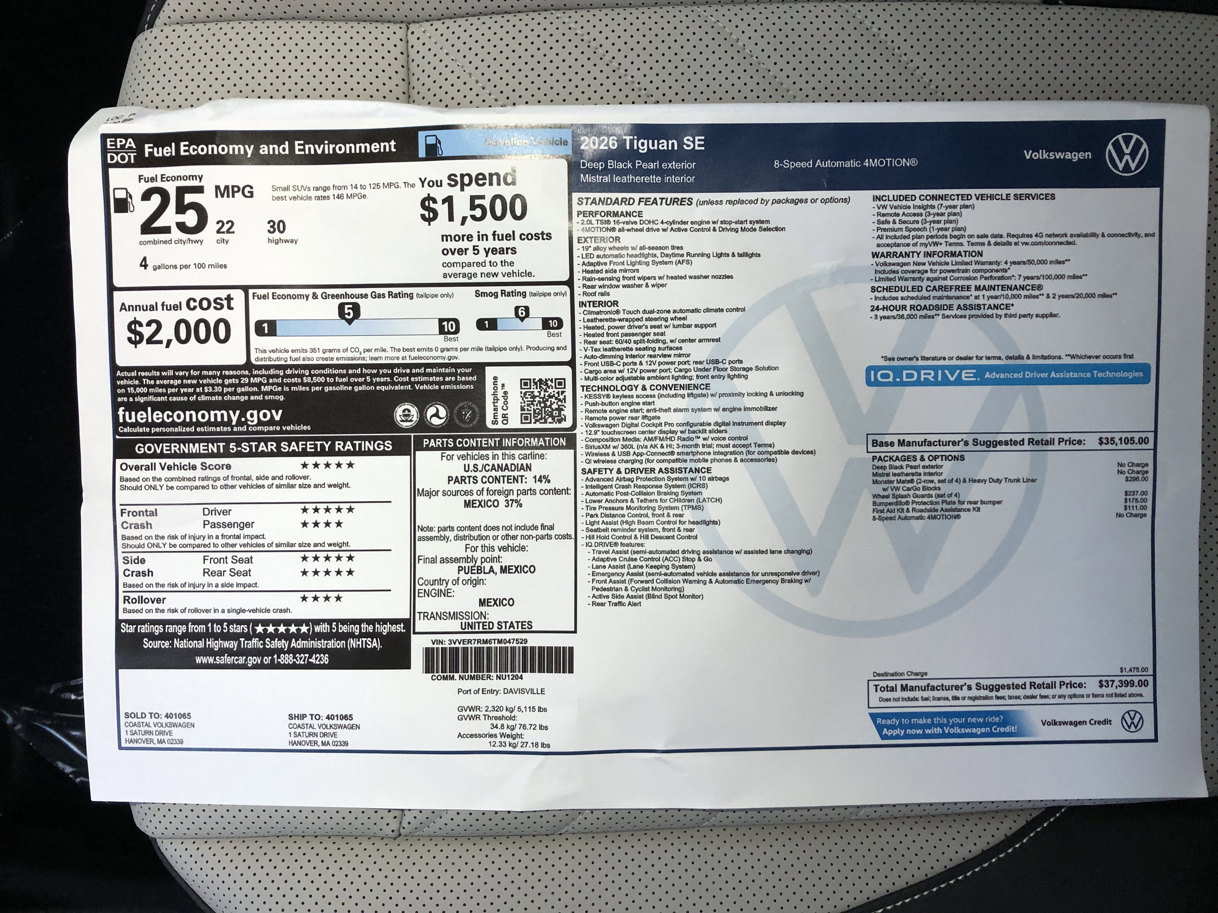 2026 Volkswagen Tiguan SE