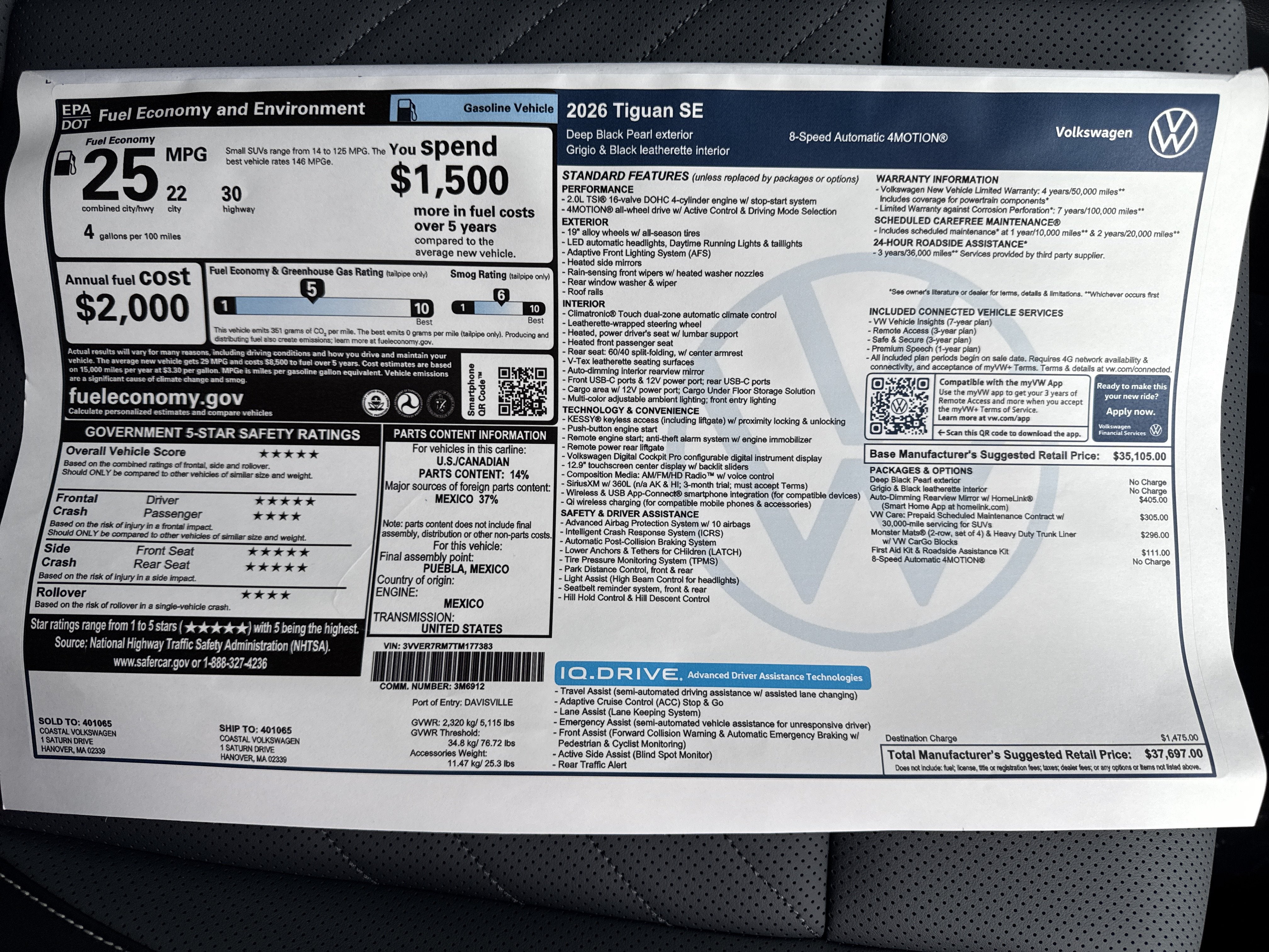 2026 Volkswagen Tiguan SE