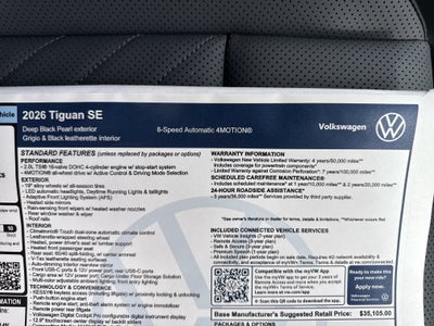 2026 Volkswagen Tiguan SE