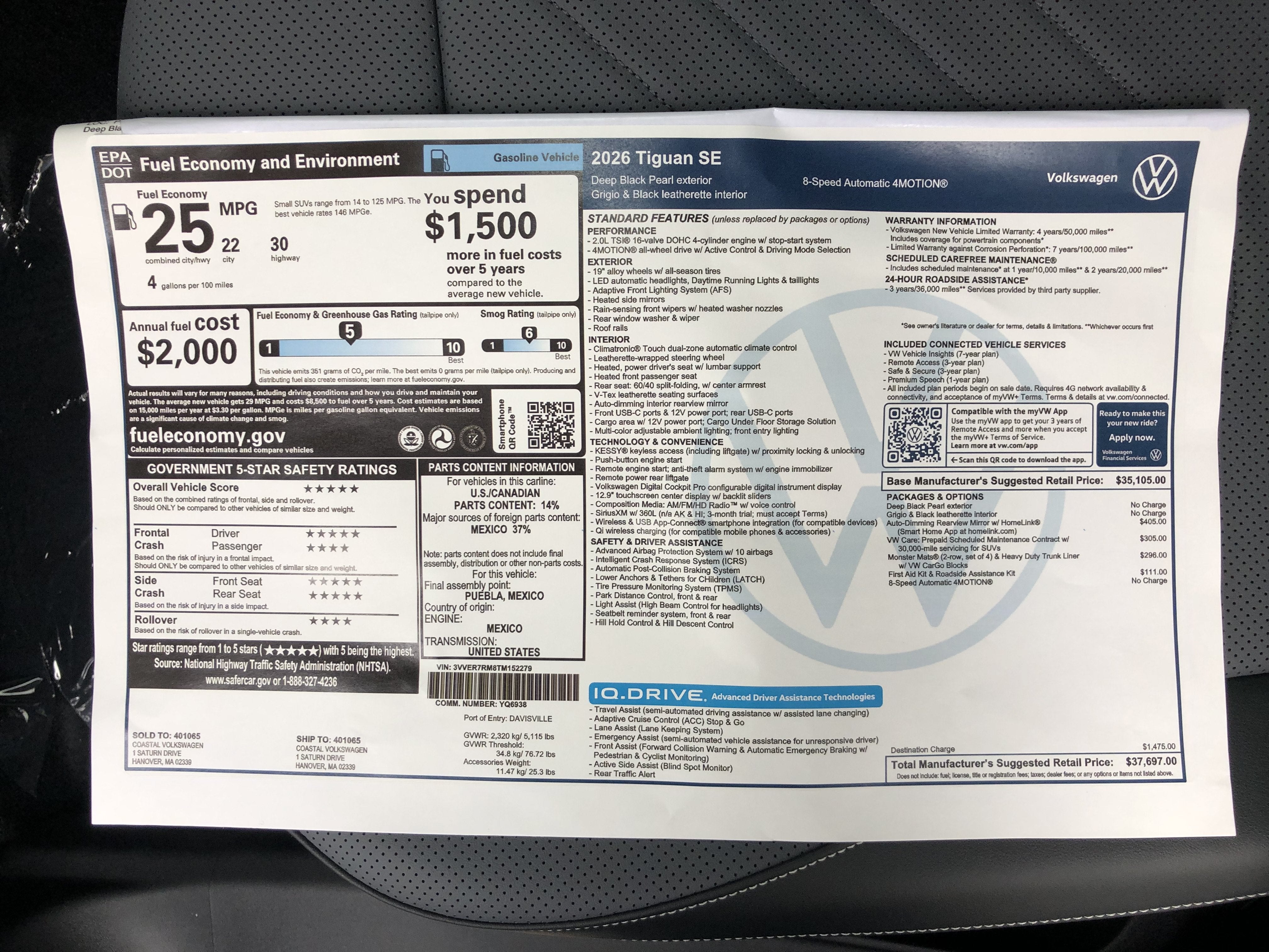 2026 Volkswagen Tiguan SE