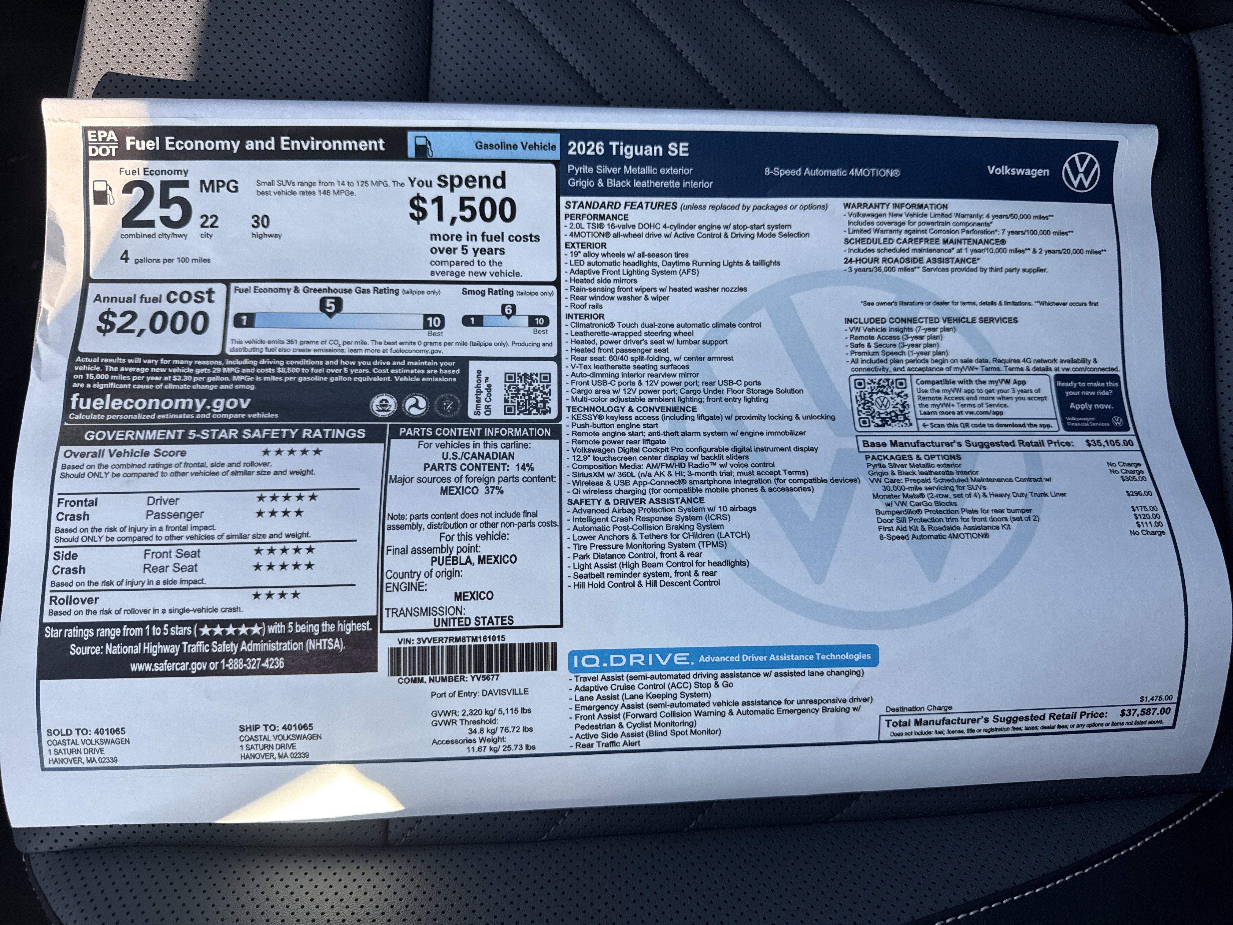 2026 Volkswagen Tiguan SE