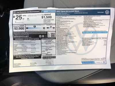 2026 Volkswagen Tiguan SE R-Line Black