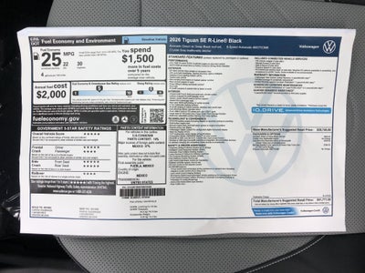 2026 Volkswagen Tiguan SE R-Line Black