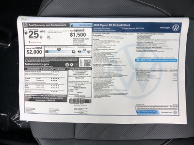 2026 Volkswagen Tiguan SE R-Line Black