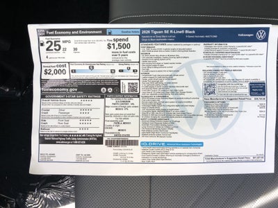 2026 Volkswagen Tiguan SE R-Line Black