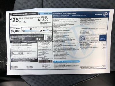 2026 Volkswagen Tiguan SE R-Line Black