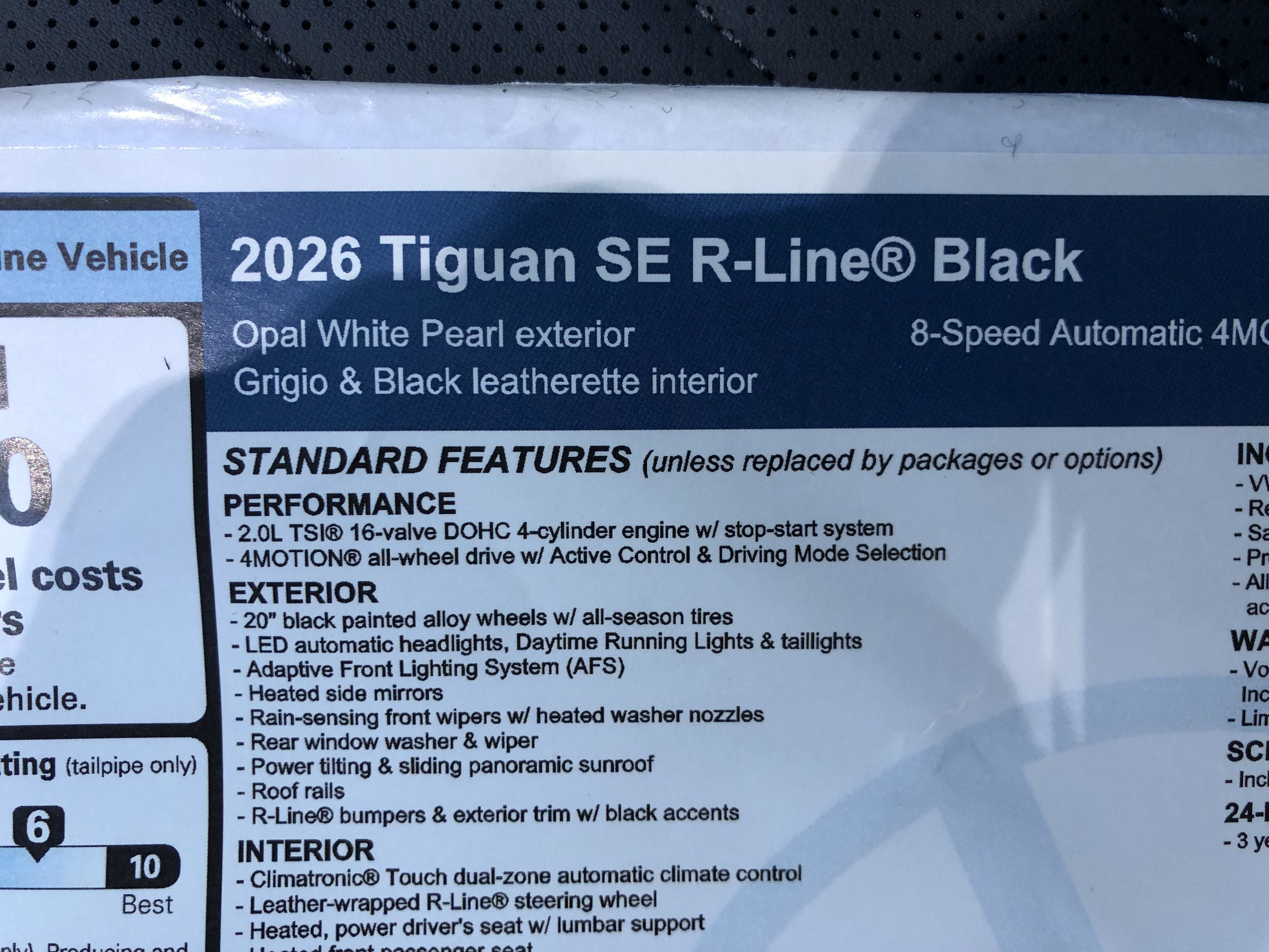 2026 Volkswagen Tiguan SE R-Line Black