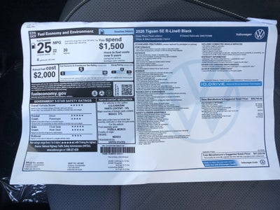 2026 Volkswagen Tiguan SE R-Line Black