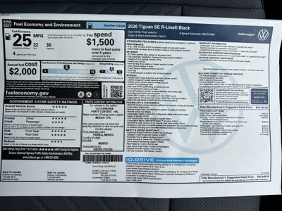 2026 Volkswagen Tiguan SE R-Line Black