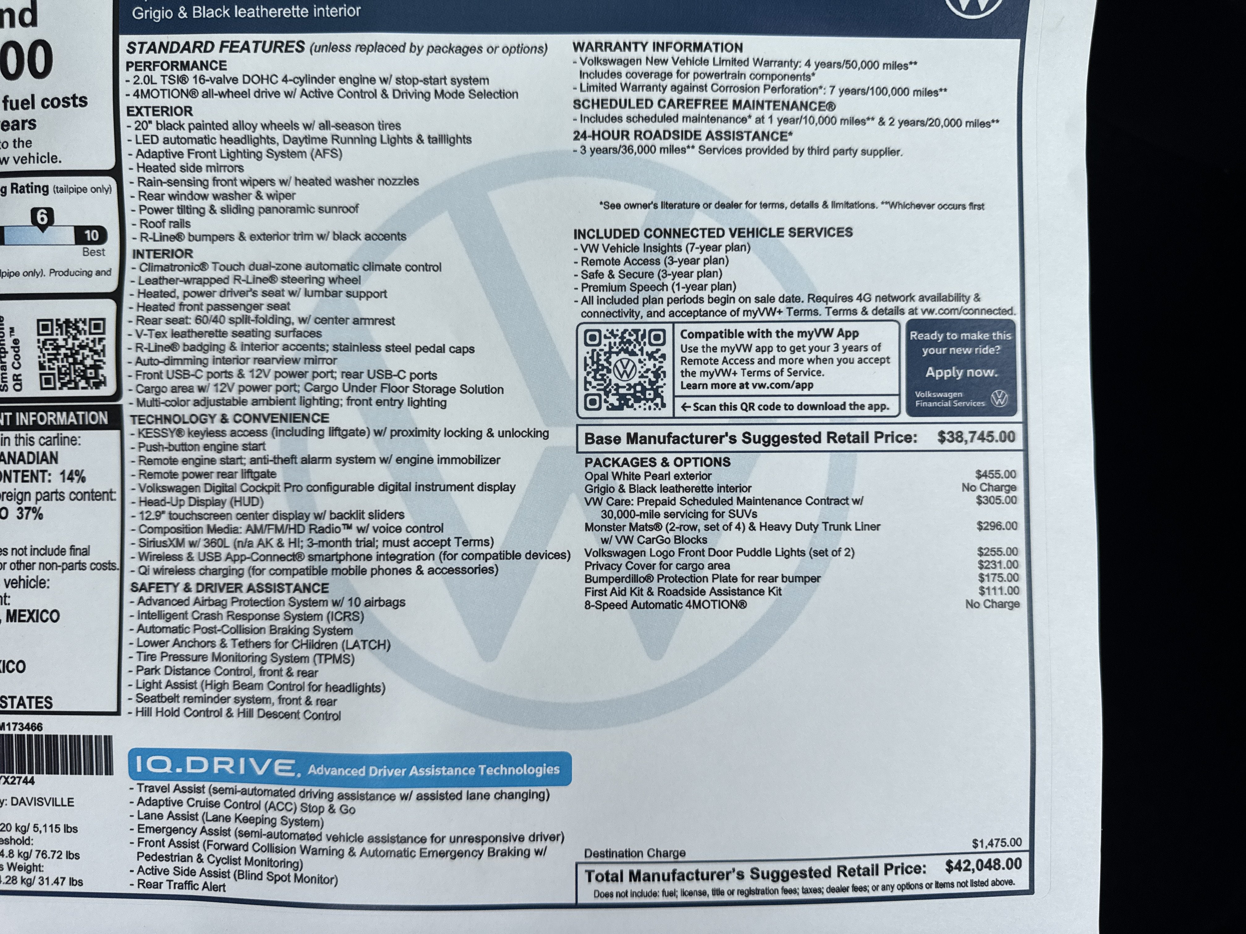 2026 Volkswagen Tiguan SE R-Line Black