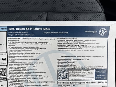 2026 Volkswagen Tiguan SE R-Line Black
