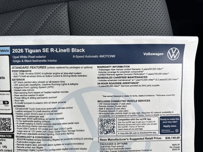 2026 Volkswagen Tiguan SE R-Line Black