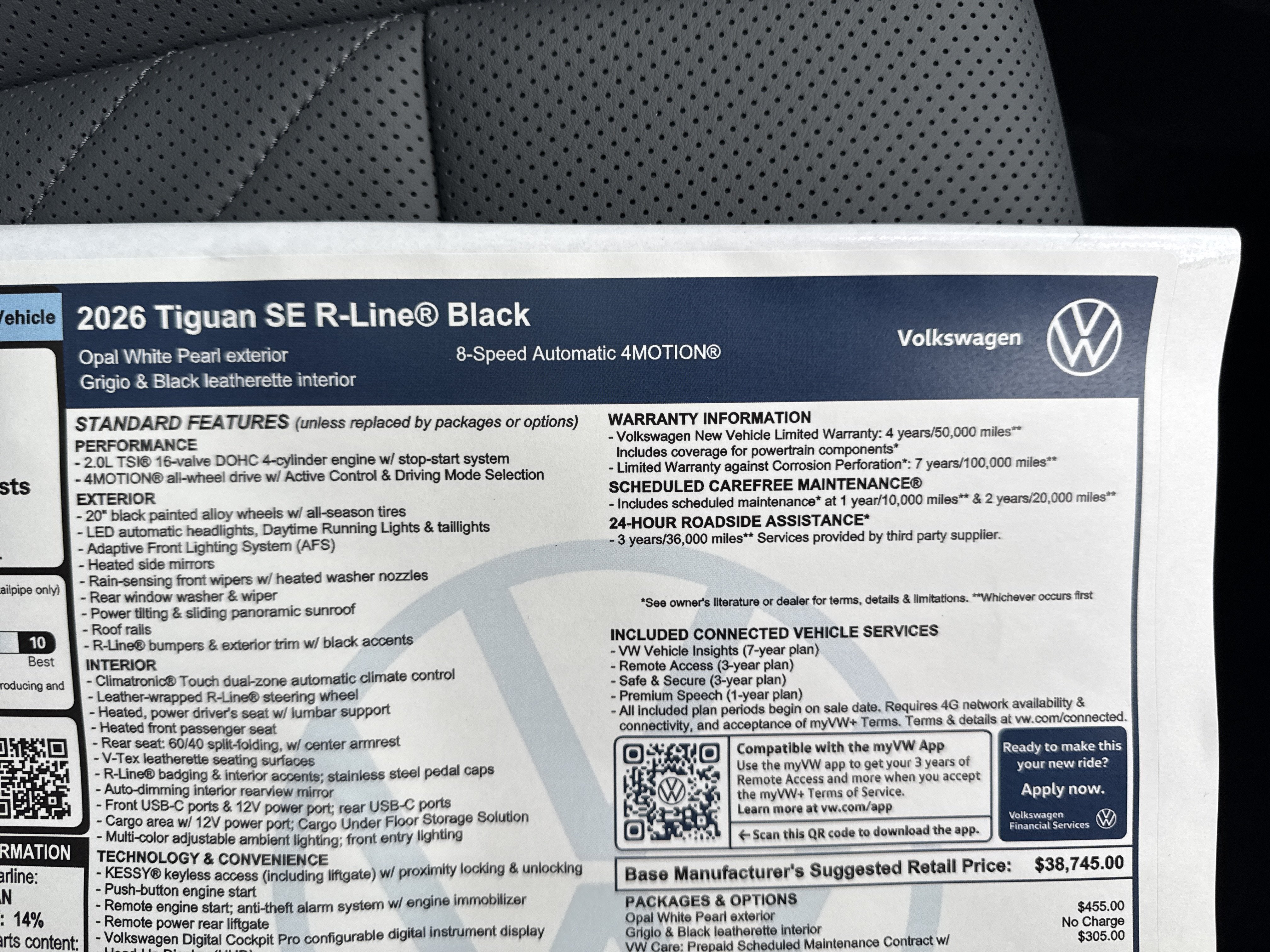 2026 Volkswagen Tiguan SE R-Line Black