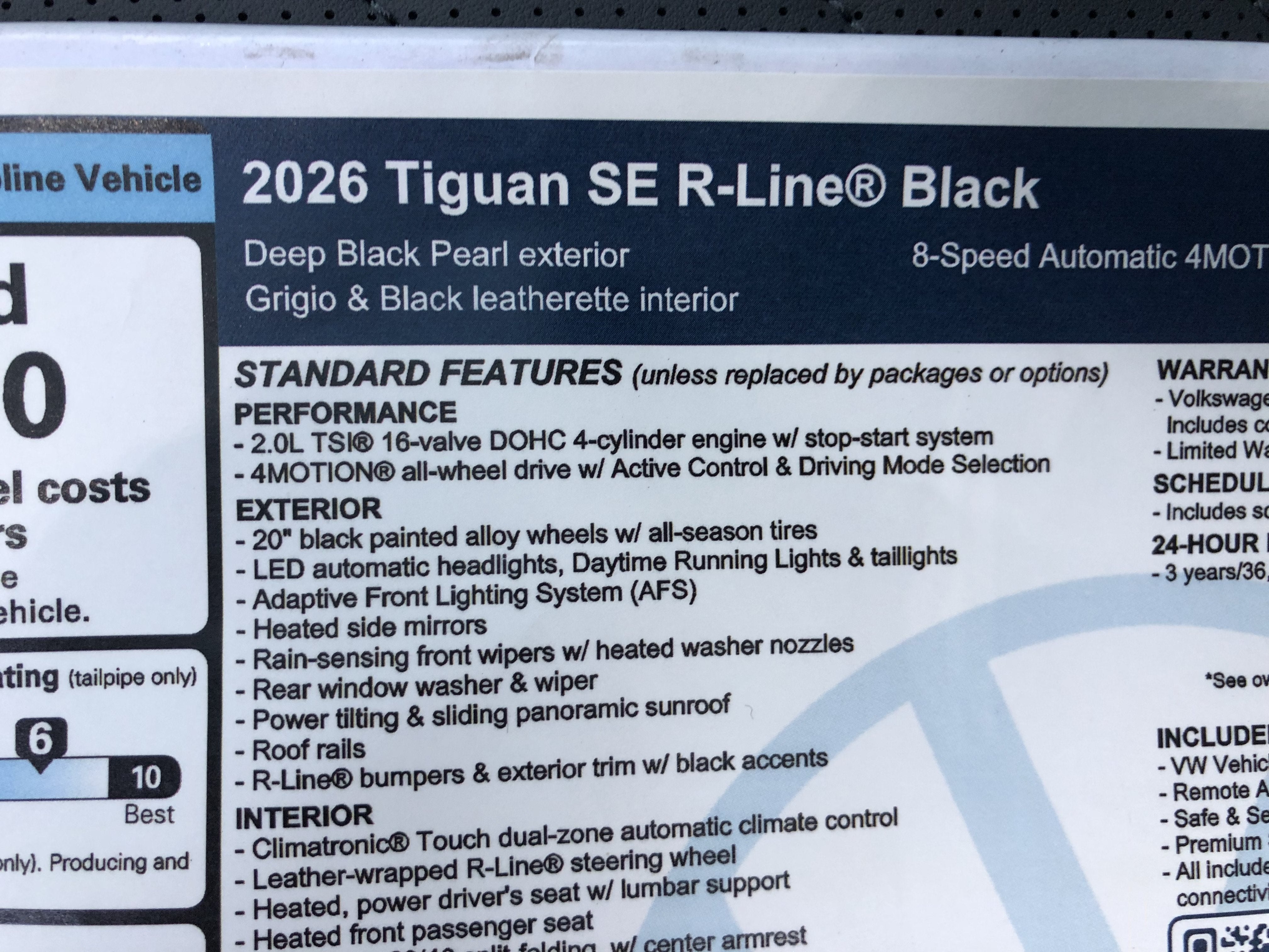 2026 Volkswagen Tiguan SE R-Line Black