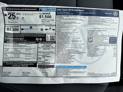 2026 Volkswagen Tiguan SE R-Line Black