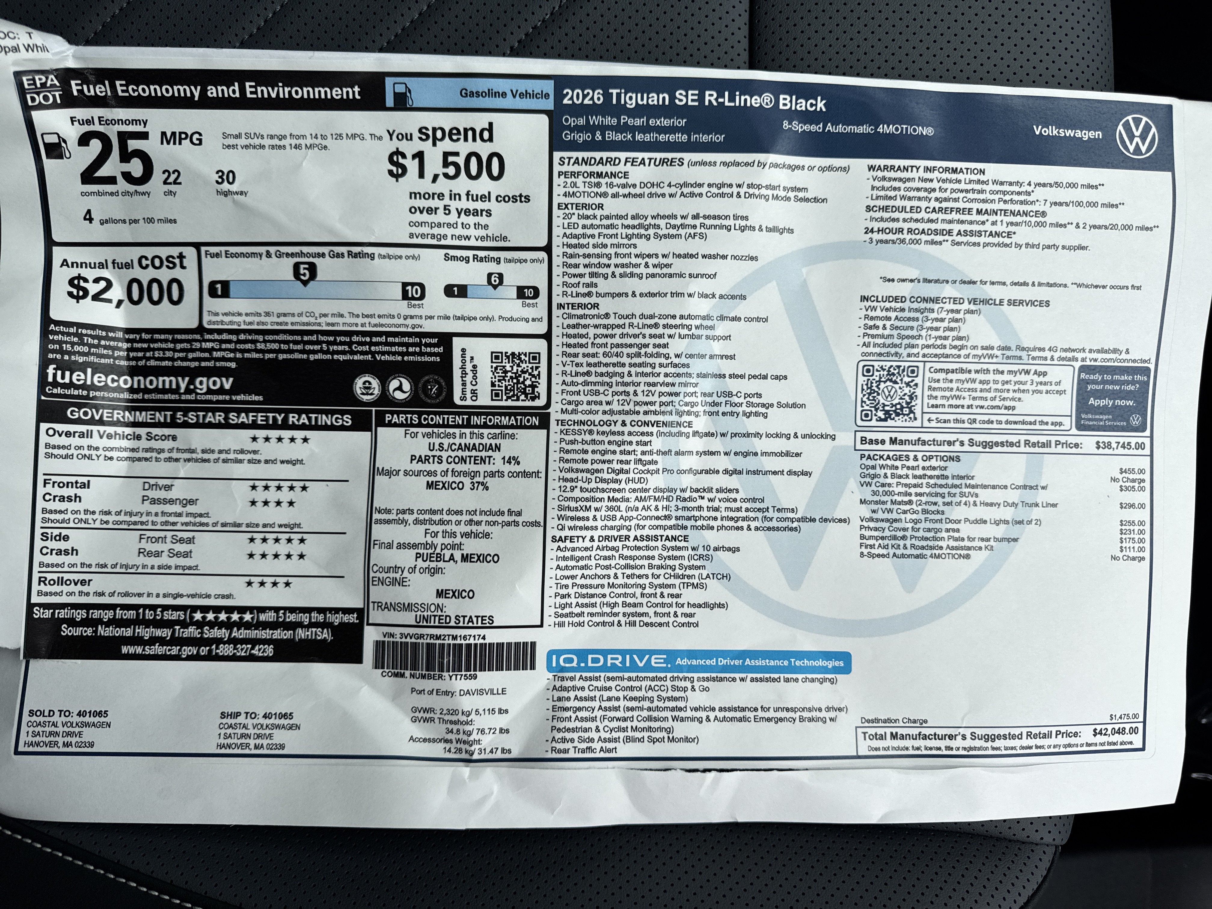 2026 Volkswagen Tiguan SE R-Line Black