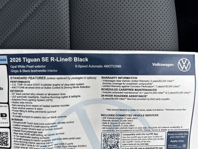 2026 Volkswagen Tiguan SE R-Line Black