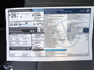 2026 Volkswagen Tiguan SE R-Line Black