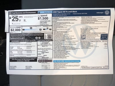 2026 Volkswagen Tiguan SE R-Line Black