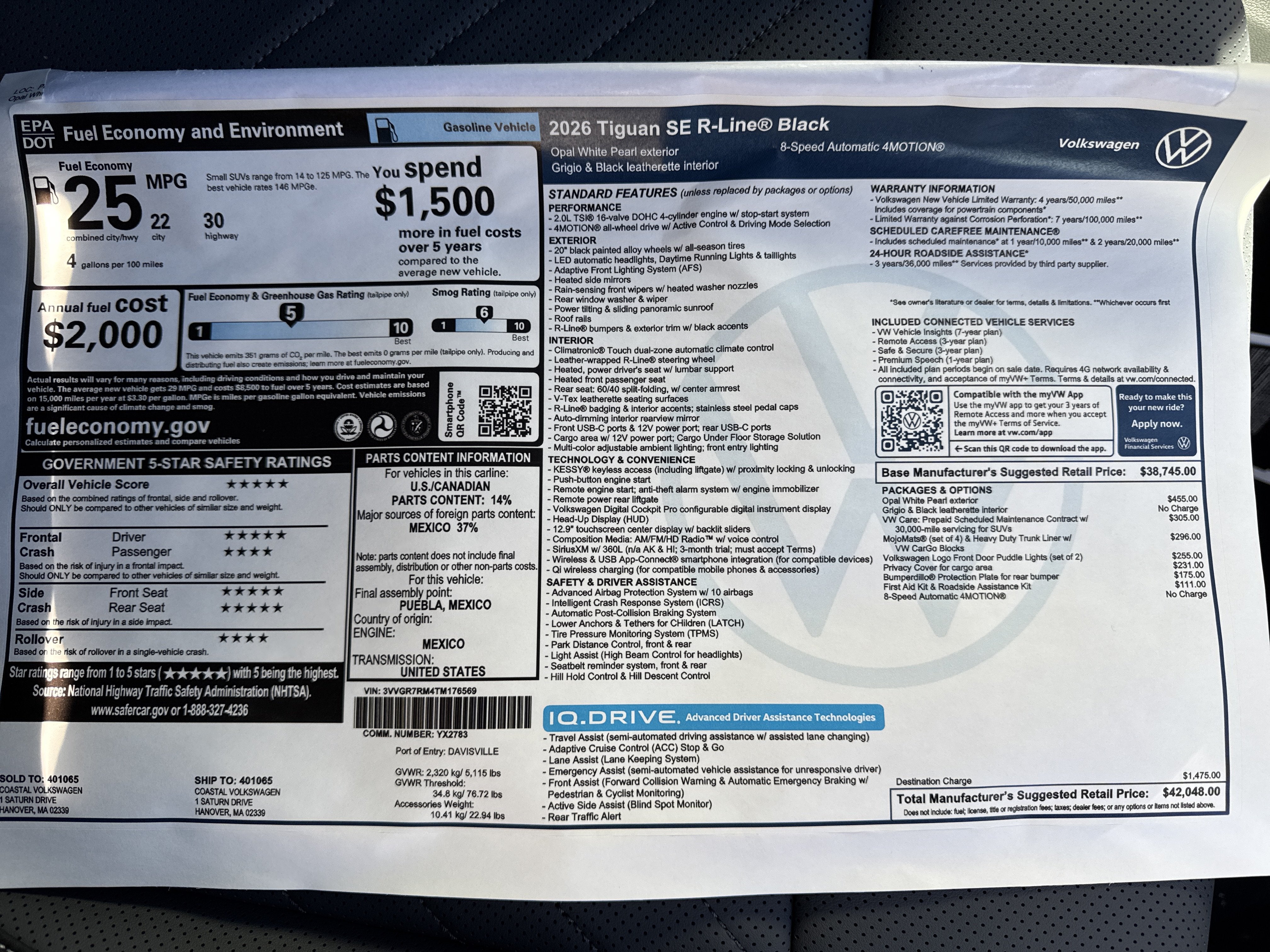 2026 Volkswagen Tiguan SE R-Line Black
