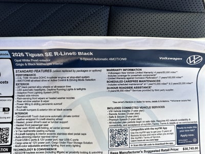 2026 Volkswagen Tiguan SE R-Line Black