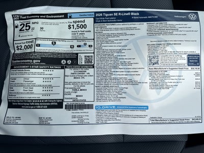 2026 Volkswagen Tiguan SE R-Line Black