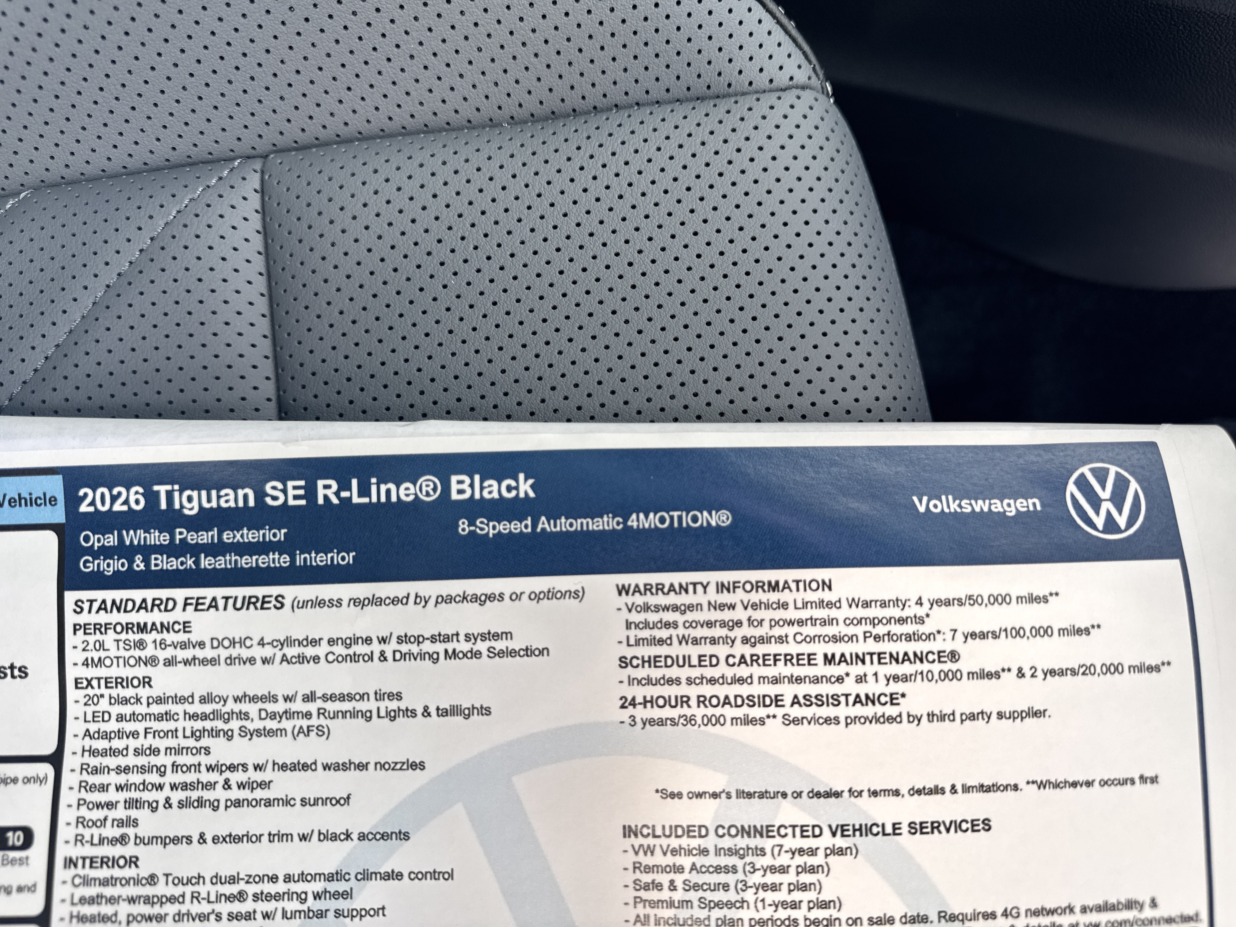 2026 Volkswagen Tiguan SE R-Line Black