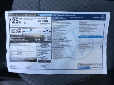 2026 Volkswagen Tiguan SE R-Line Black