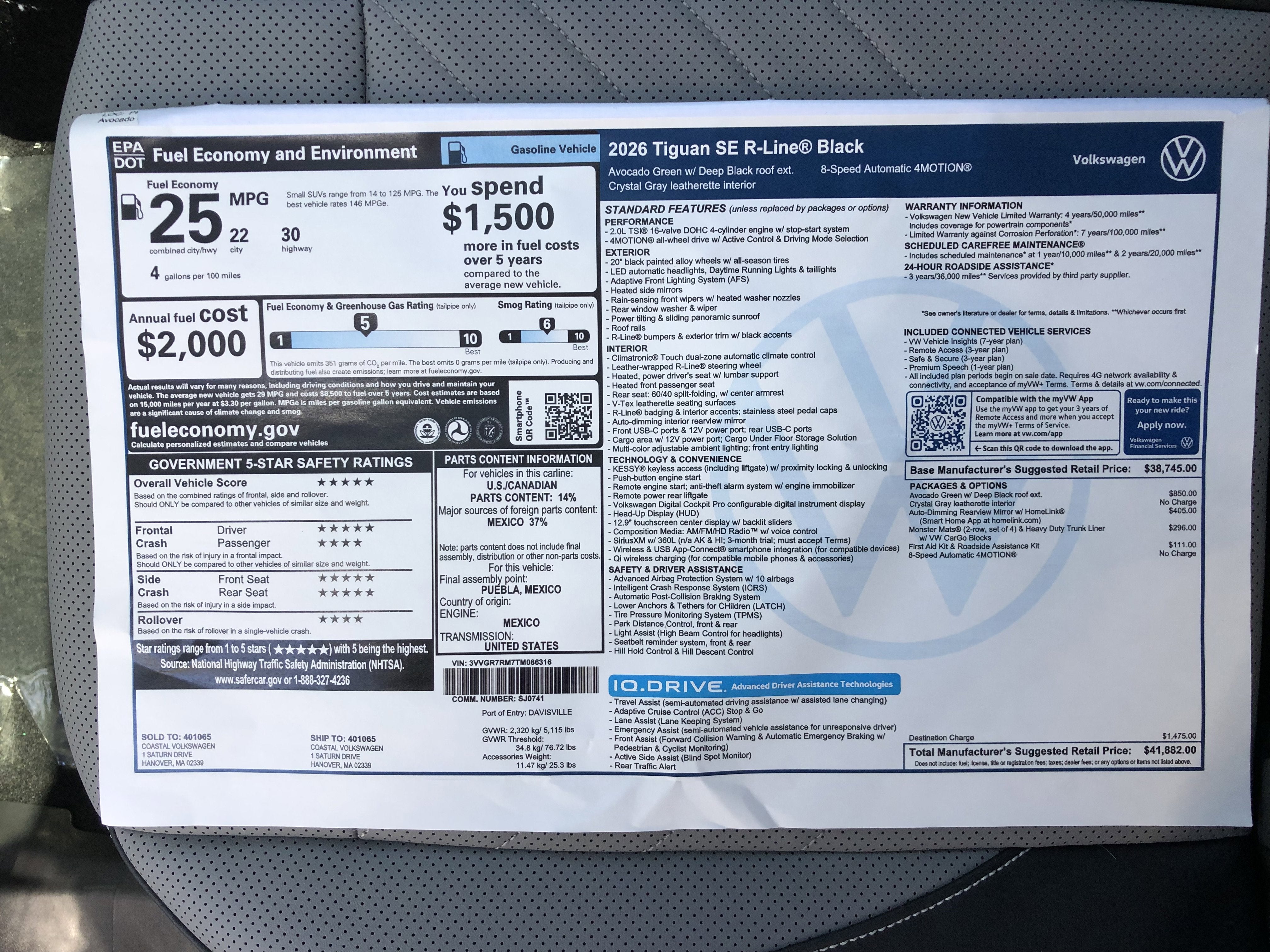 2026 Volkswagen Tiguan SE R-Line Black