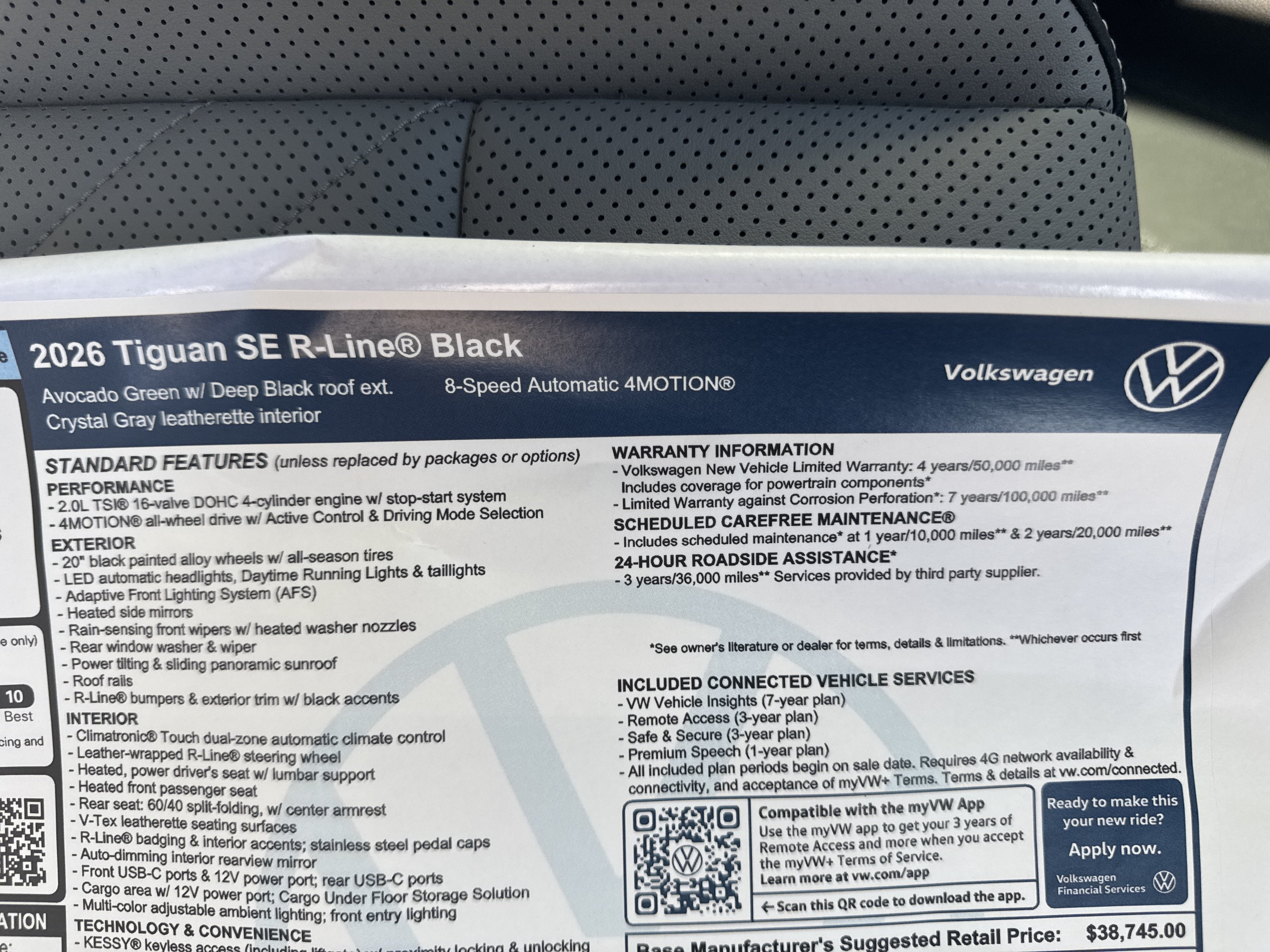 2026 Volkswagen Tiguan SE R-Line Black