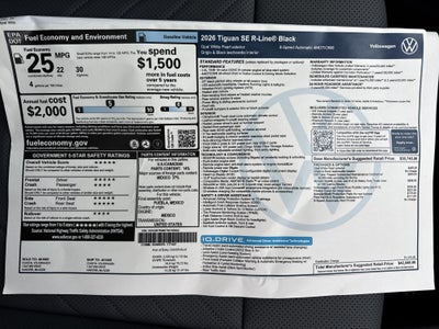 2026 Volkswagen Tiguan SE R-Line Black