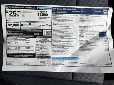 2026 Volkswagen Tiguan SE R-Line Black
