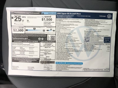 2026 Volkswagen Tiguan SE R-Line Black