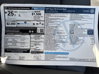 2026 Volkswagen Tiguan SE R-Line Black