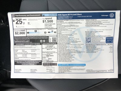 2026 Volkswagen Tiguan SE R-Line Black