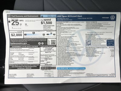2026 Volkswagen Tiguan SE R-Line Black