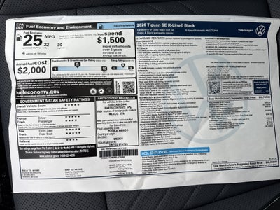 2026 Volkswagen Tiguan SE R-Line Black