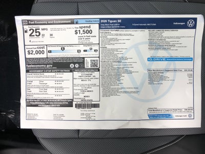 2026 Volkswagen Tiguan SE w/panoramic sunroof
