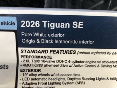 2026 Volkswagen Tiguan SE