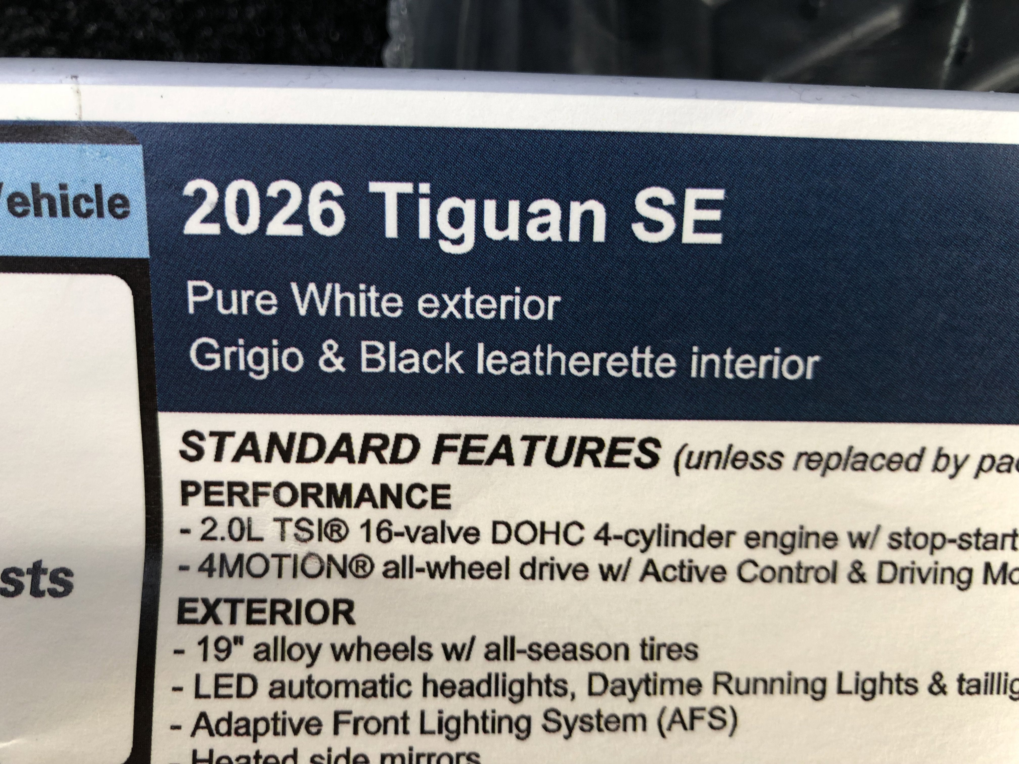 2026 Volkswagen Tiguan SE