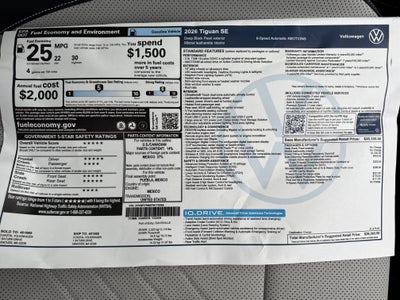 2026 Volkswagen Tiguan SE w/panoramic sunroof