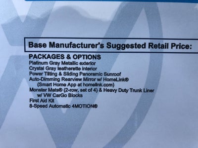 2026 Volkswagen Tiguan SE w/panoramic sunroof